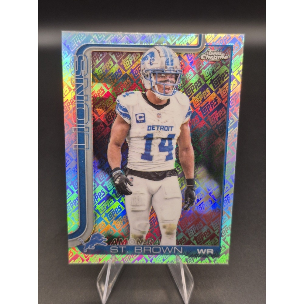 2025 Topps Chrome Amon-Ra St.Brown #98 Fanatics Exclusive Topps Refractor Lions